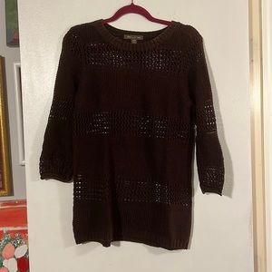 Tommy Bahama brown 3/4 sleeve sweater